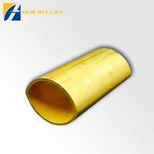 Plakana ovāla misiņa caurule